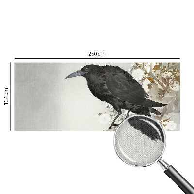 Detská tapeta Havran v kvetoch