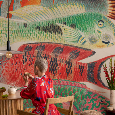 Samolepiaca fototapeta do spálne Exotické ryby