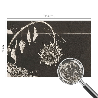 Samolepiaca fototapeta do spálne Nostalgická slnečnica