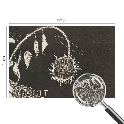 Samolepiaca fototapeta do spálne Nostalgická slnečnica