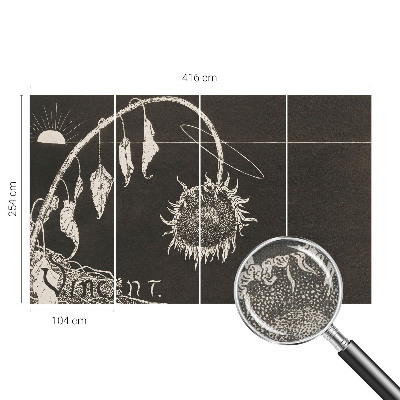 Samolepiaca fototapeta do spálne Nostalgická slnečnica