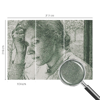 Samolepiaca fototapeta do obývačky Reflexívna žena