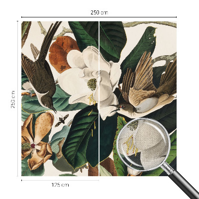 Fotografická tapeta samolepiaca Vtáky magnólie