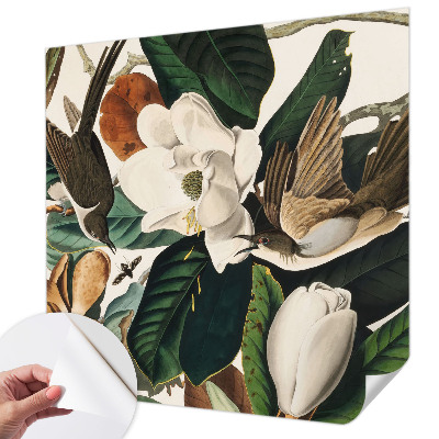 Fotografická tapeta samolepiaca Vtáky magnólie