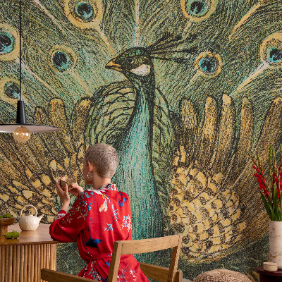 Samolepiaca fototapeta do detskej izby Majestátny páv