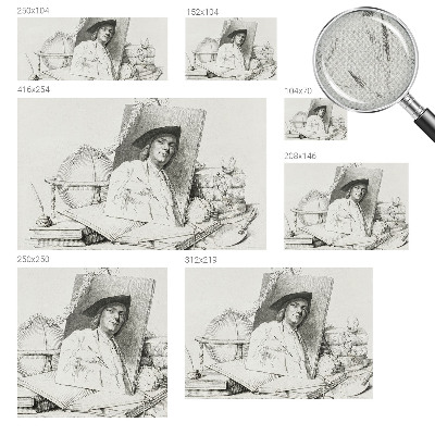 Samolepiaca tapeta Umelecký portrét