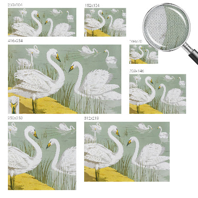 3D tapeta na stenu Labutie jazero