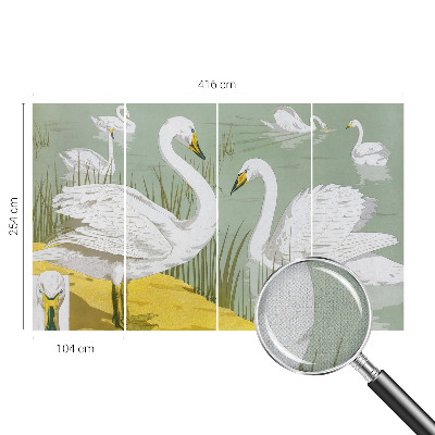 3D tapeta na stenu Labutie jazero