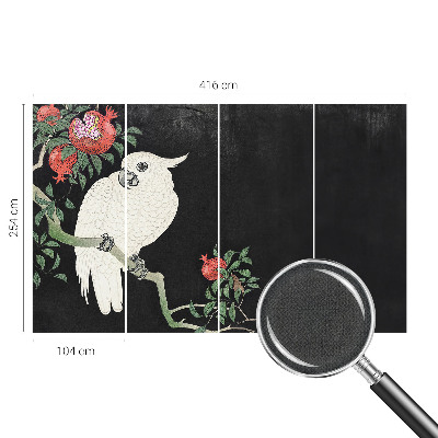 3D fototapeta Papagáj z granátového jablka