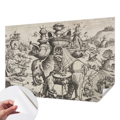 Samolepiaca fototapeta do obývačky Groteskná bitka