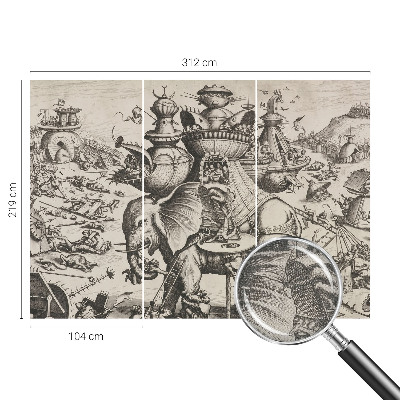 Samolepiaca fototapeta do obývačky Groteskná bitka