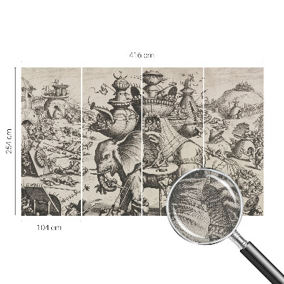 Samolepiaca fototapeta do obývačky Groteskná bitka