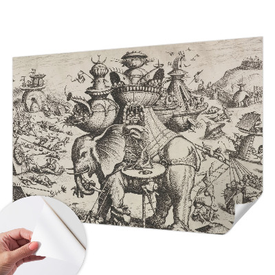 Samolepiaca fototapeta do obývačky Groteskná bitka