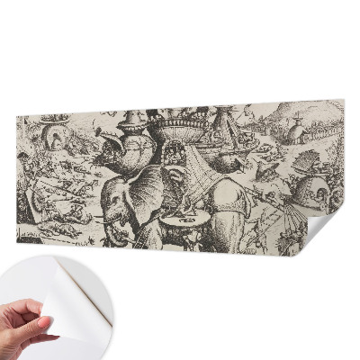 Samolepiaca fototapeta do obývačky Groteskná bitka