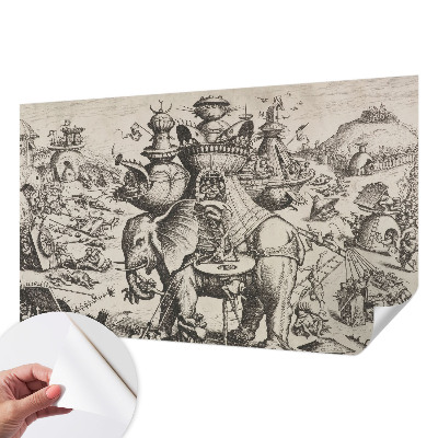 Samolepiaca fototapeta do obývačky Groteskná bitka