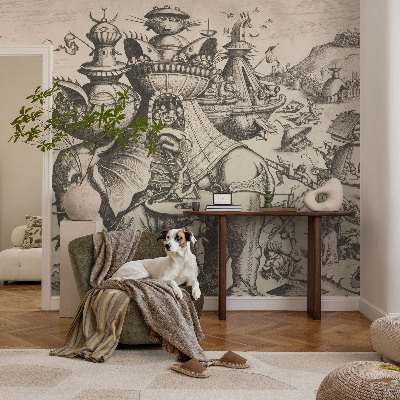 Samolepiaca fototapeta do obývačky Groteskná bitka