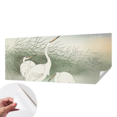 Samolepiaca fototapeta do obývačky Volavky v tráve