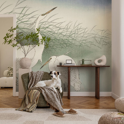 Samolepiaca fototapeta do obývačky Volavky v tráve