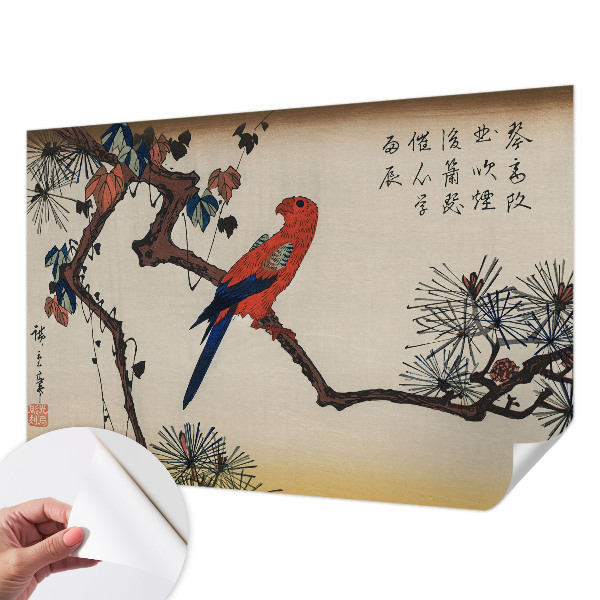 3D tapeta na stenu Vták na konári