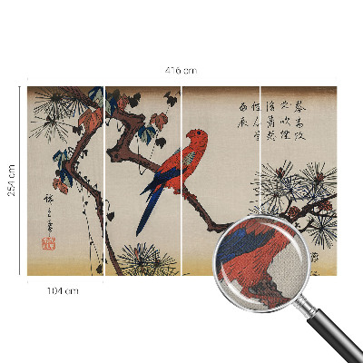 3D tapeta na stenu Vták na konári