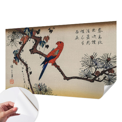 3D tapeta na stenu Vták na konári