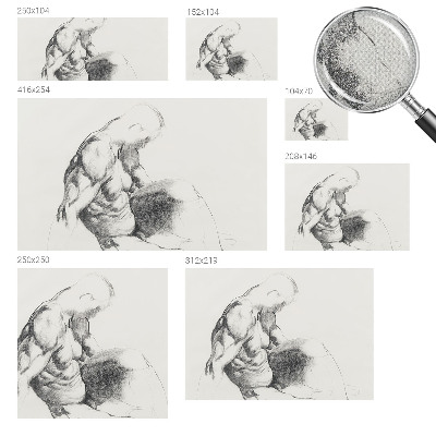 Fotografická tapeta samolepiaca Mužská skica