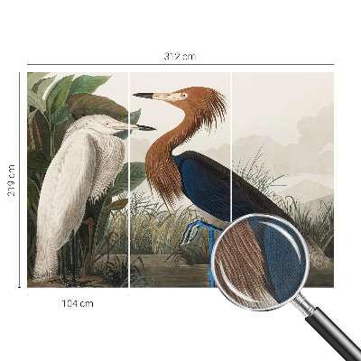 Samolepiaca fototapeta do obývačky Vtáky v rastlinách