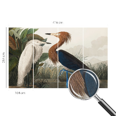 Samolepiaca fototapeta do obývačky Vtáky v rastlinách