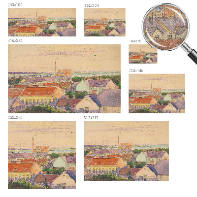 Fotografická tapeta do detskej izby Mestské strechy