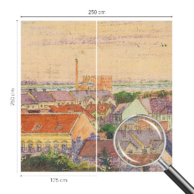 Fotografická tapeta do detskej izby Mestské strechy