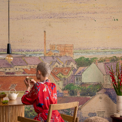 Fotografická tapeta do detskej izby Mestské strechy