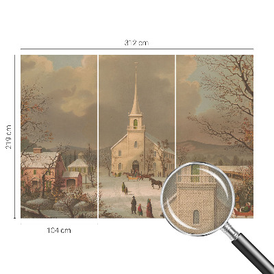 Tapety na stenu samolepiace Zimná krajina