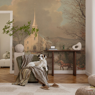 Tapety na stenu samolepiace Zimná krajina