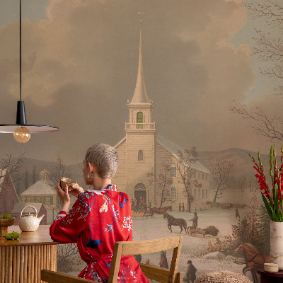 Tapety na stenu samolepiace Zimná krajina