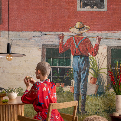 Tapeta do obývačky Dedinská scéna