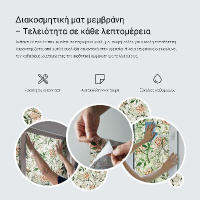 Privátna fólia na okno vitrážová Botanický vzor