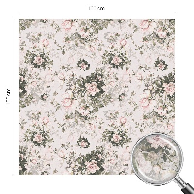 Privátna fólia na okno vitrážová Kvetinová krása