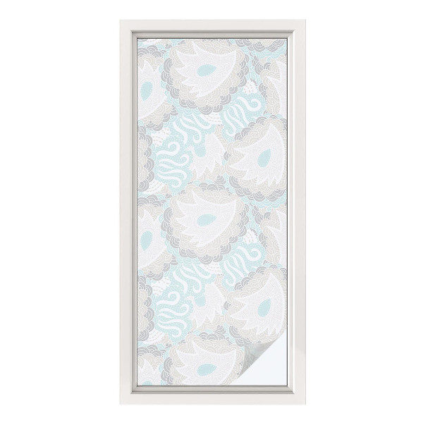 Samolepiaca vitráž na okno a dvere Jemné pierka