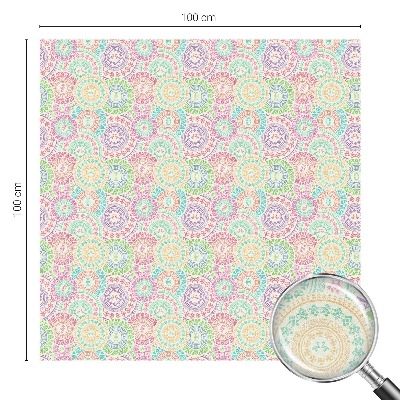 Privátna fólia na okno vitrážová Farebné mandaly