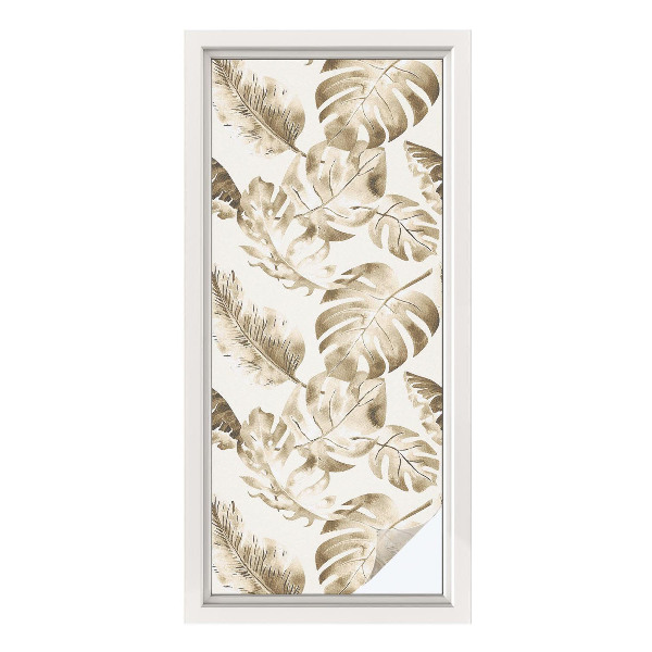 Samolepiaca vitráž na okno a dvere Tropické rastliny