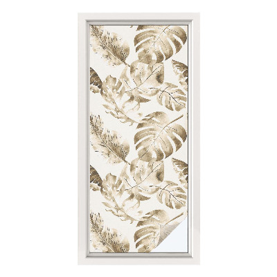 Samolepiaca vitráž na okno a dvere Tropické rastliny