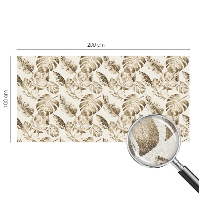 Samolepiaca vitráž na okno a dvere Tropické rastliny