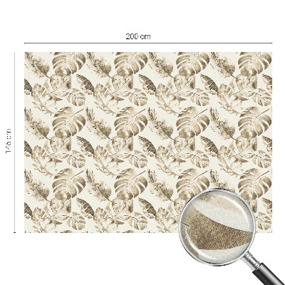 Samolepiaca vitráž na okno a dvere Tropické rastliny