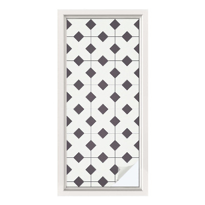 Fólia na okno na ochranu súkromia Čierne a biele diamanty