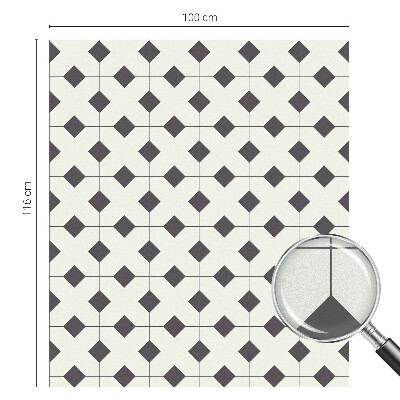 Fólia na okno na ochranu súkromia Čierne a biele diamanty