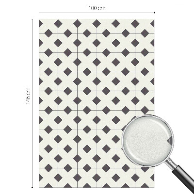 Fólia na okno na ochranu súkromia Čierne a biele diamanty