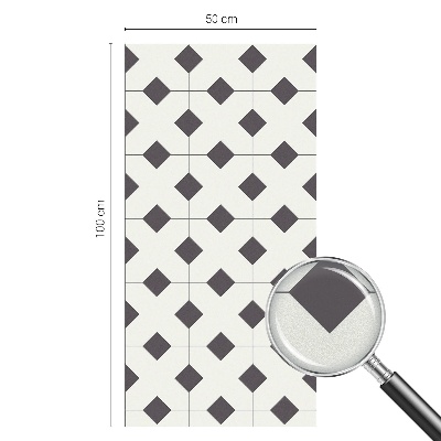 Fólia na okno na ochranu súkromia Čierne a biele diamanty