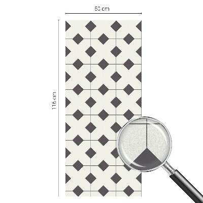 Fólia na okno na ochranu súkromia Čierne a biele diamanty