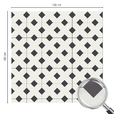 Fólia na okno na ochranu súkromia Čierne a biele diamanty