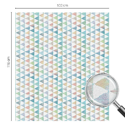 Privátna fólia na okno vitrážová Geometrické trojuholníky